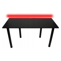 Expedo Počítačový herní stůl CODE BIG B2 s LED, 160x73-76x80, černá/černé nohy