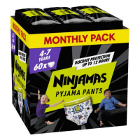 PAMPERS Kalhotky plenkové Ninjamas Pyjama Pants Kosmické lodě, 60 ks, 7 let, 17kg-30kg