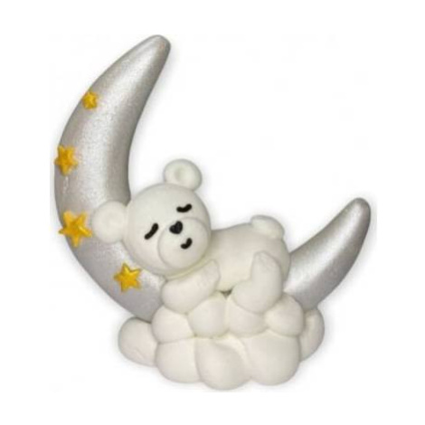 Cukrová figurka medvídek spí na měsíci - K Decor