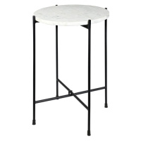 HOMESTYLING Odkládací stolek mramorový bílý 35x46 cm KO-A71100020