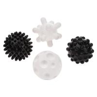 AKUKU - Sada senzorických hraček balónky 4ks 6 cm černobílé