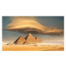 Fotografie Dramatic storm cloud above pyramids, Giza, Egypt, JimPix, 40 × 22.2 cm