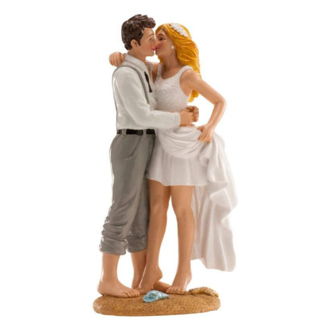 Svatební figurka na dort 16cm na pláži 16cm - Dekora