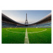 Fotografie soccer field and Eiffel tower, lupengyu, 40 × 26.7 cm