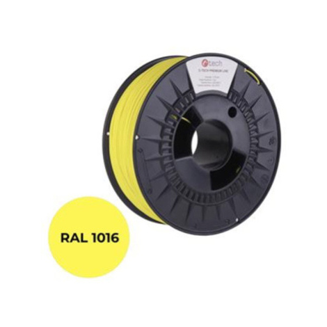 Tisková struna (filament) C-TECH PREMIUM LINE, PETG, sírová žlutá, RAL1016, 1,75mm, 1kg, 3DF-P-P