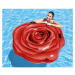 INTEX Lehátko nafukovací Rudá růže 137x132cm matrace s úchyty na vodu