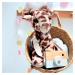 Plyšová žirafa Lisi the Giraffe Histoire d’Ours hnědá 30 cm v dárkovém balení od 0 měsíců