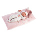 LLORENS - 73880 NEW BORN DĚVČÁTKO- realistická panenka miminko s celovinylovým tělem - 40 c