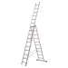 HYMER Hliníkový víceúčelový žebřík, provedení Profi, 3 x 10 příčlí, max. pracovní výška 7,94 m