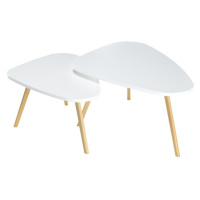 Konferenční stolek WALT bílá/přírodní