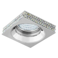 Stropní zápustné bodové svítidlo AZzardo Eva Square chrome AZ1460 GU10 1x50W IP20 7,5cm chromové