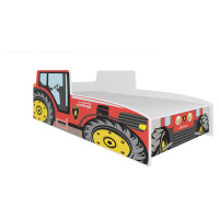 Dětská postel - Traktor Barva korpusu: Červená, Rozměr: 160 x 80 cm