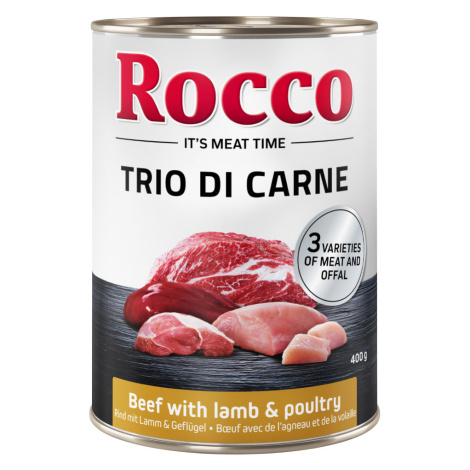 Rocco Classic Trio di Carne - 6 x 400 g - hovězí, jehněčí a drůbeží