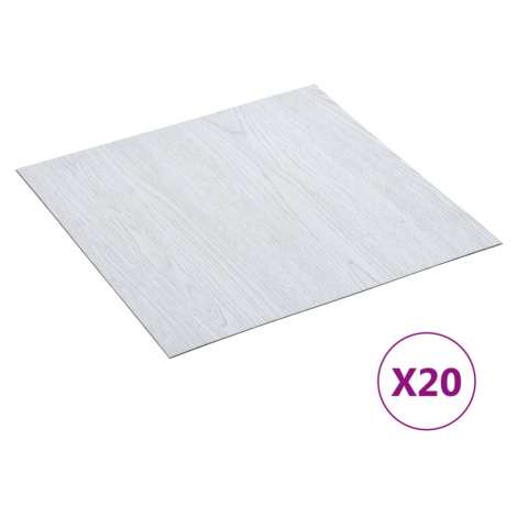 vidaXL Samolepicí podlahové desky 20 ks PVC 1,86 m² bílé