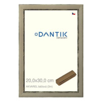 DANTIK rámeček 20 × 30, AKVAREL béžový sklo čiré