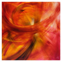 Ilustrace dancing with red lights, Annette Schmucker, 40 × 40 cm