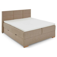 Béžová boxspring postel s úložným prostorem 160x200 cm Tambo – Meise Möbel