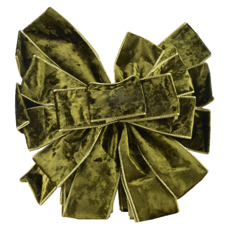 Mondex Vánoční dekorativní mašle Santa Lila 32x130 cm zelená