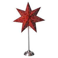 STAR TRADING Stojací hvězda Antique, kov/papír, červená