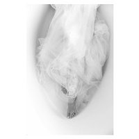 Fotografie Melting female body in white dress in the bath, Victor Dyomin, 26.7x40 cm
