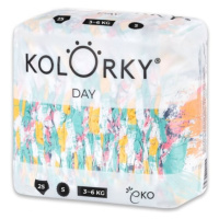 KOLORKY DAY jednorázové eko plenky štětce - S (3-6 kg), 25 ks. Pro získání slevy 10% zadejte v k