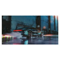 Ilustrace Speeding futuristic car, gremlin, 40 × 20 cm