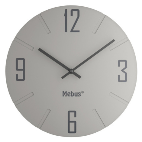 MEBUS Nástěnné hodiny (světle šedá)