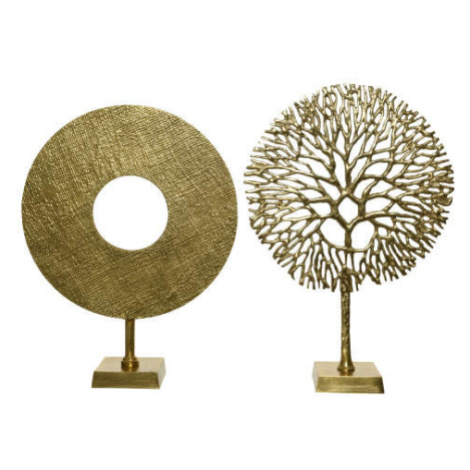 Dekorace kruh nebo strom na podstavci zlatá 50cm Kaemingk