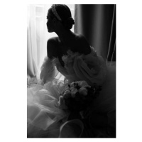 Fotografie cheerful bride  - stock photo, Serhii Mazur, 26.7x40 cm