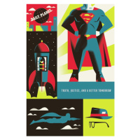 Umělecký tisk Superman - Truth and justice, 26.7x40 cm