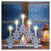 Solight LED vánoční svícen s hvězdami, 30cm, 5x LED, 2x AA 1V265