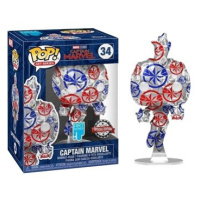 Funko Pop: Marvel Patriotic Age - Captain Marvel with Pop Protector (34)