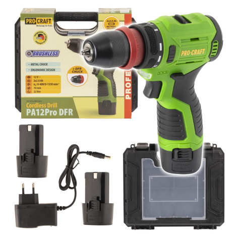Procraft PA12Pro 12V - akumulátorový šroubovák (s 2x 2,0 Ah akumulátory a nabíječkou)