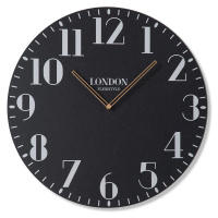 Retro nástěnné hodiny v černé barvě LONDON RETRO 50cm