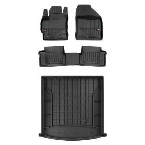 Set 3D gumové autokoberce rohož Toyota Auris 2 Kombi 2012-2018 bw