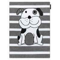 Dywany Łuszczów Dětský kusový koberec Petit Puppy grey - 140x190 cm