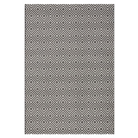 Černo-bílý venkovní koberec NORTHRUGS Karo, 160 x 230 cm