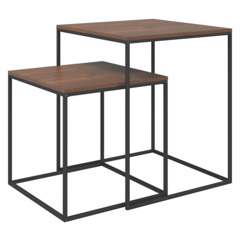 vidaXL Set konferenčních stolků 2 ks kompozitní dřevo a kov