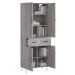 vidaXL Skříň highboard šedá sonoma 69,5 x 34 x 180 cm kompozitní dřevo