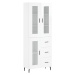 vidaXL Skříň highboard lesklá bílá 69,5 x 34 x 180 cm kompozitní dřevo