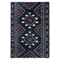Černý koberec Mint Rugs Hurley, 80 x 150 cm