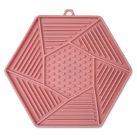 Epic PET Podložka lízací Lick&Snack hexagon světle růžový 17x15 cm