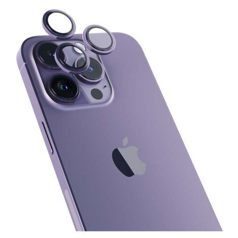 Apple Hliníkový ochranný kryt čoček pro iPhone 14 Pro/14 Pro Max iSTYLE - tmavě fialový K-PL6931