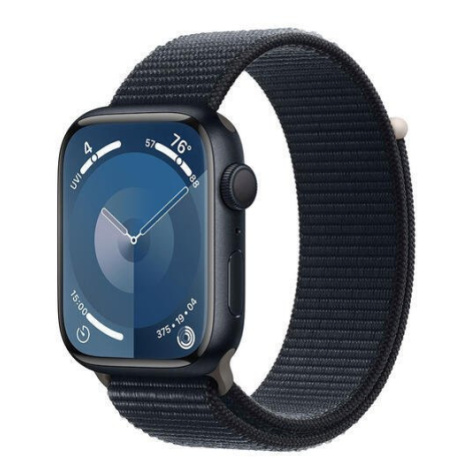Apple Watch Series 9 GPS 45mm hliníkové pouzdro se sportovním řemínkem, Midnight