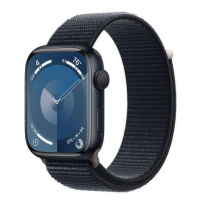 APPLE Watch Series 9 GPS 45mm hliníkové pouzdro se sportovním řemínkem, Midnight