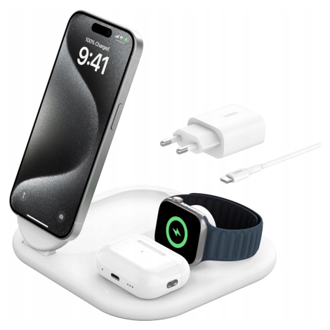 Indukční nabíječka pro MagSafe pro iPhone /Apple Watch /AirPods, Belkin Qi2