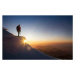 Fotografie Climber on a snowy range at sunset, Buena Vista Images, 40 × 26.7 cm