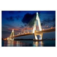 Obrázek svítící ve tmě - Motiv Haikou Century Bridge Formát A4 - Kód: 04940