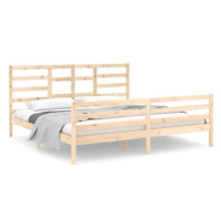 Rám postele masivní dřevo 200 × 200 cm, 3105880