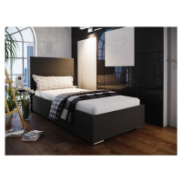Čalouněná postel DANGELO 4 90x200 cm, černá látka